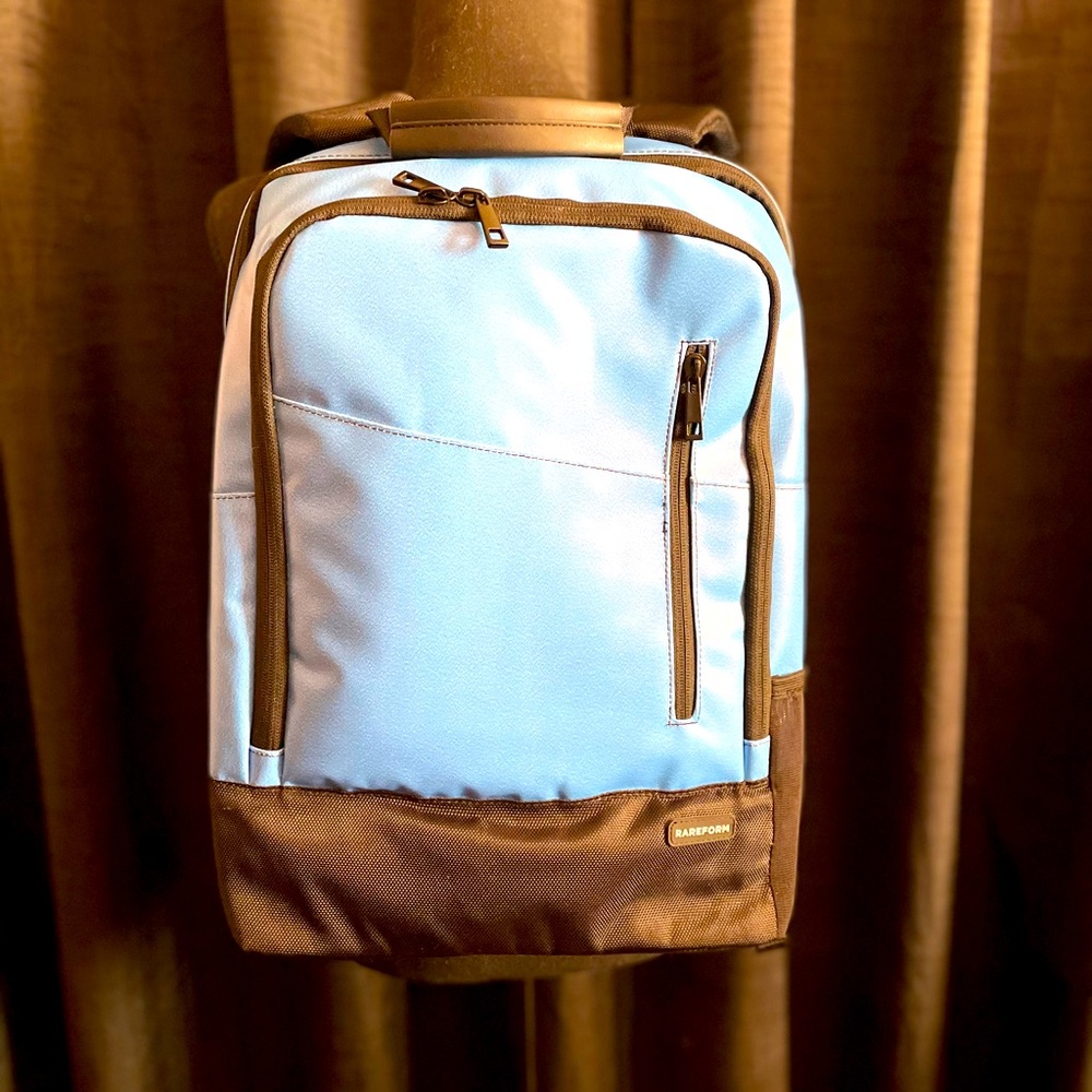 Rareform recycled billboard backpack.